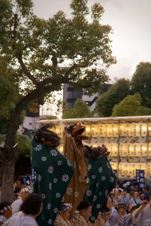Festival performers captured with Licht's Kodak Portra 400 emulation